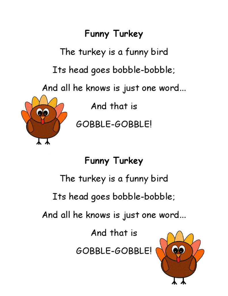 Funny Thanksgiving Day Poems