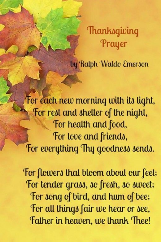 Happy Thanksgiving Poems Prayers